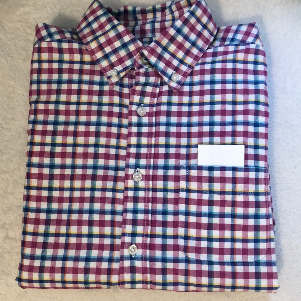 Multicolor Plaid Long Sleeve Button Down